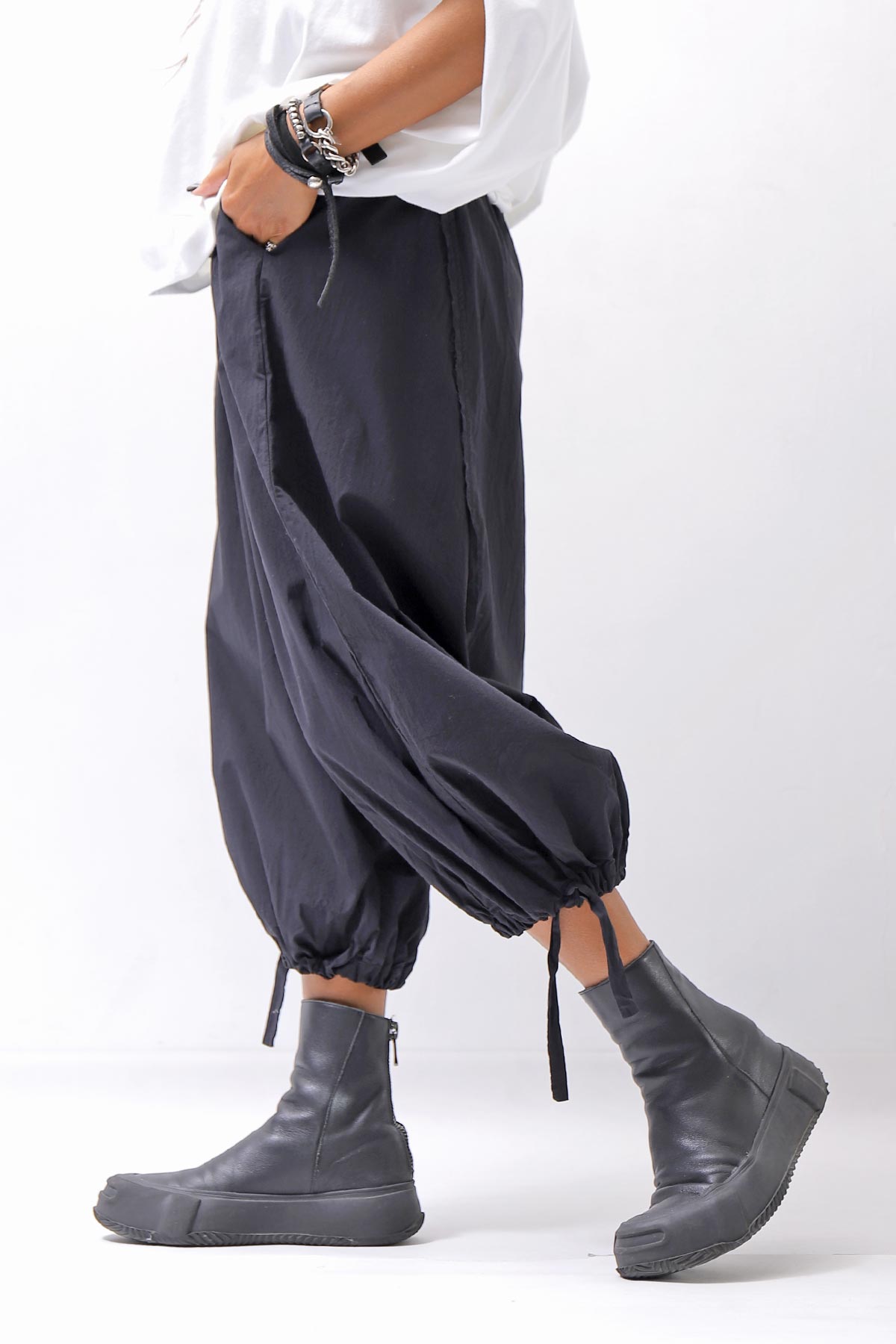 【studio b3】 UNISEX LIGHT COTTON PANTS NB2090_BLACK