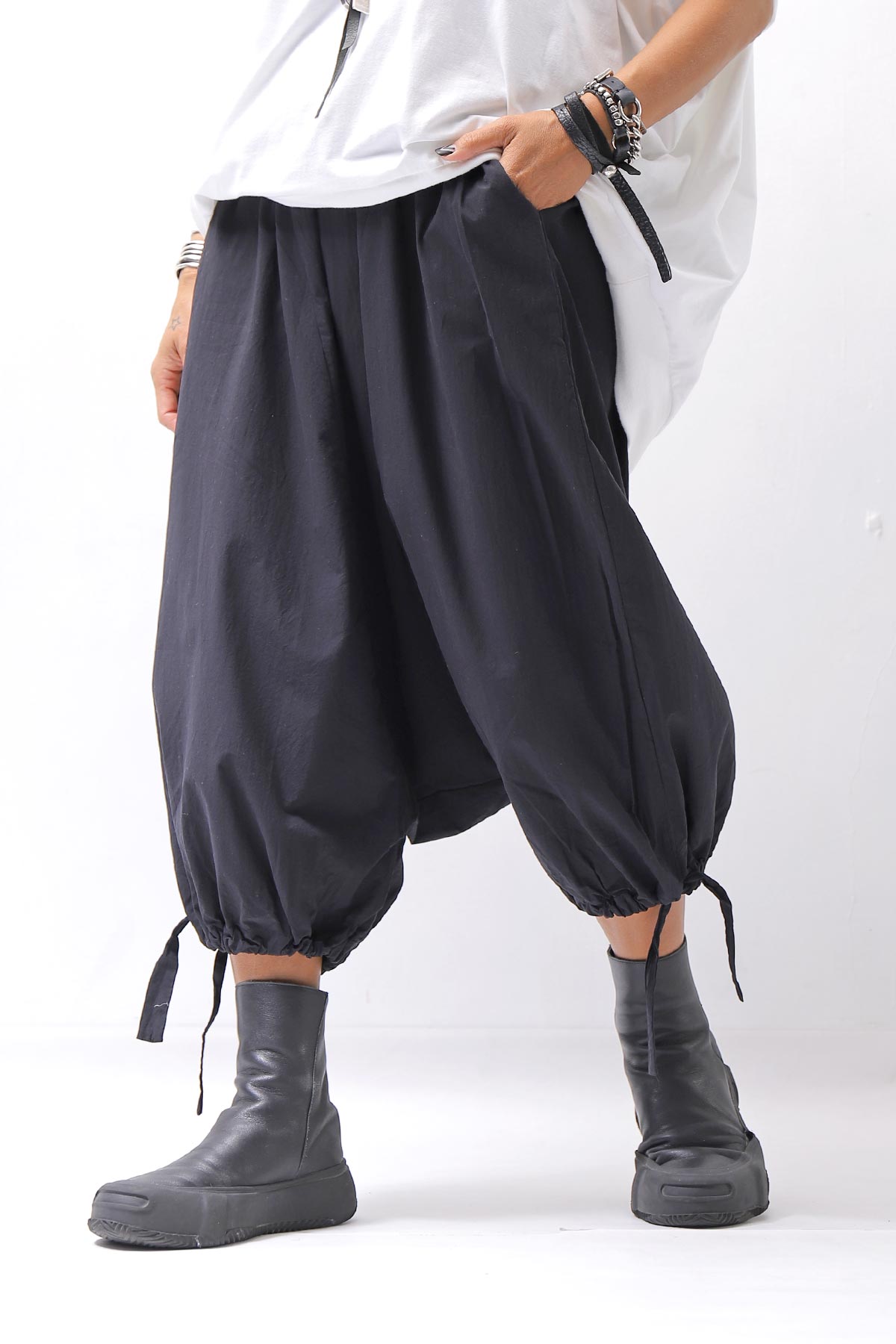 【studio b3】 UNISEX LIGHT COTTON PANTS NB2090_BLACK