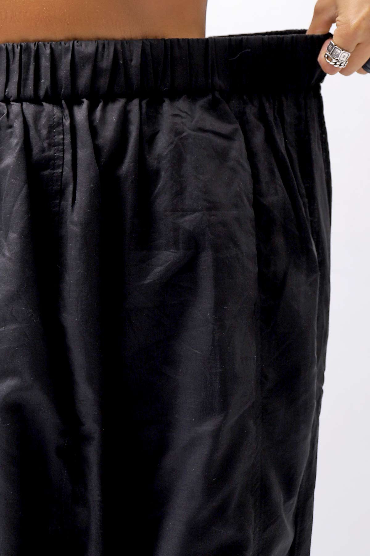 【studio b3】 UNISEX LIGHT COTTON SARROUEL PANTS BZB1668_BLACK
