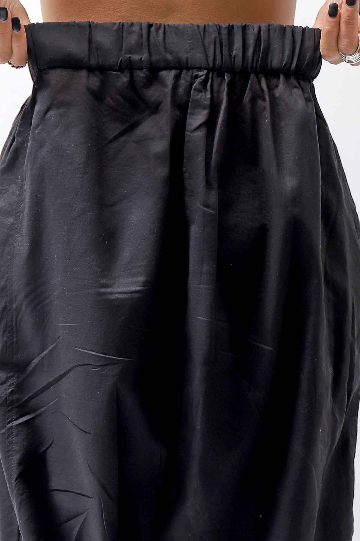 【studio b3】 UNISEX LIGHT COTTON SARROUEL PANTS BZB1668_BLACK