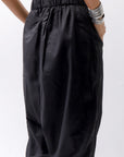 【studio b3】 UNISEX LIGHT COTTON SARROUEL PANTS BZB1668_BLACK
