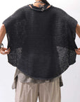 【RUNDHOLZ】 COTTON MESH KNIT TOPS _BLACK