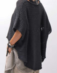 【RUNDHOLZ】 COTTON MESH KNIT TOPS _BLACK