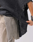 【RUNDHOLZ】 COTTON MESH KNIT TOPS _BLACK