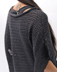 【RUNDHOLZ】 COTTON MESH KNIT TOPS _BLACK