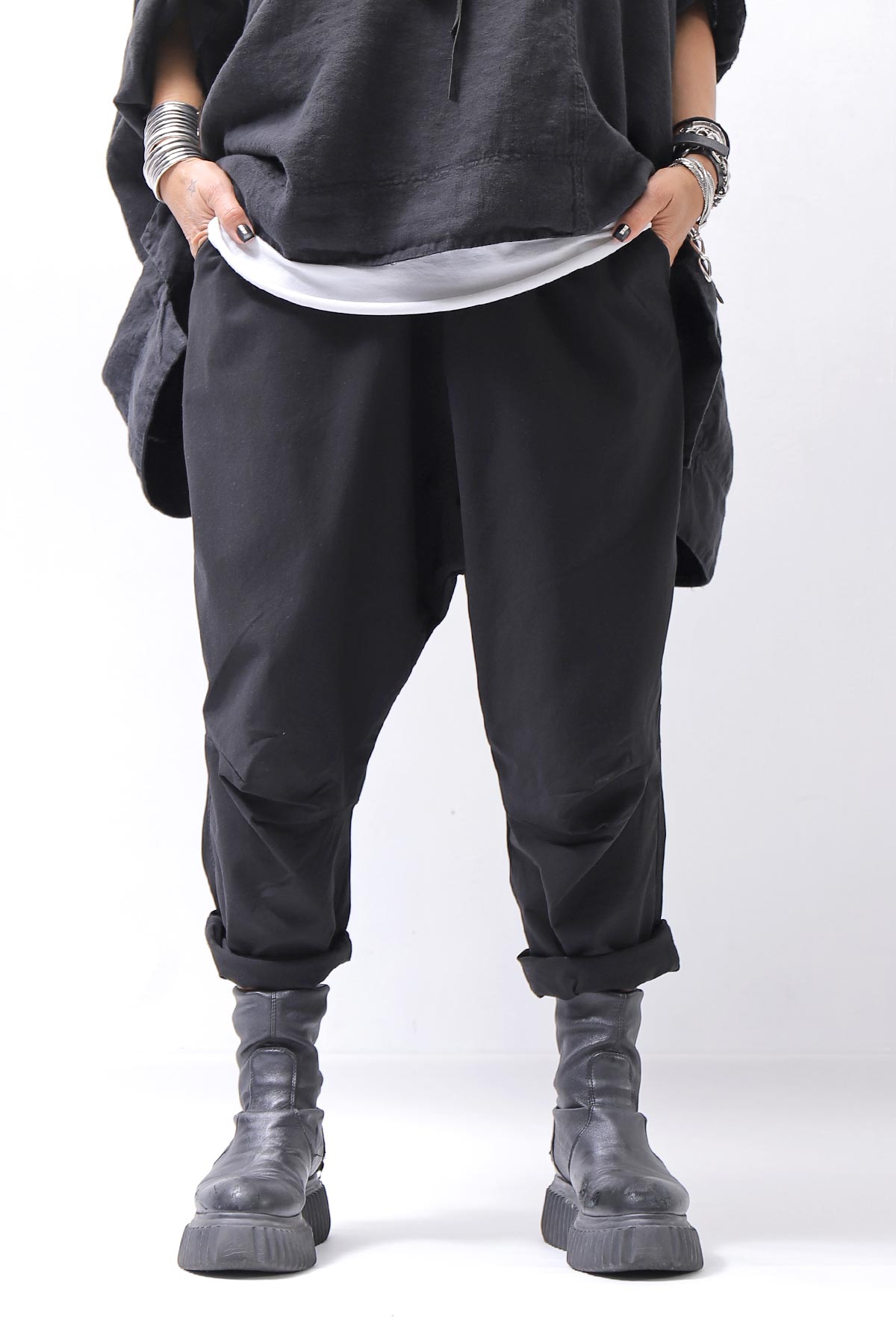 【RUNDHOLZ】 UNISEX STRETCH PANTS 339 0131_BLACK