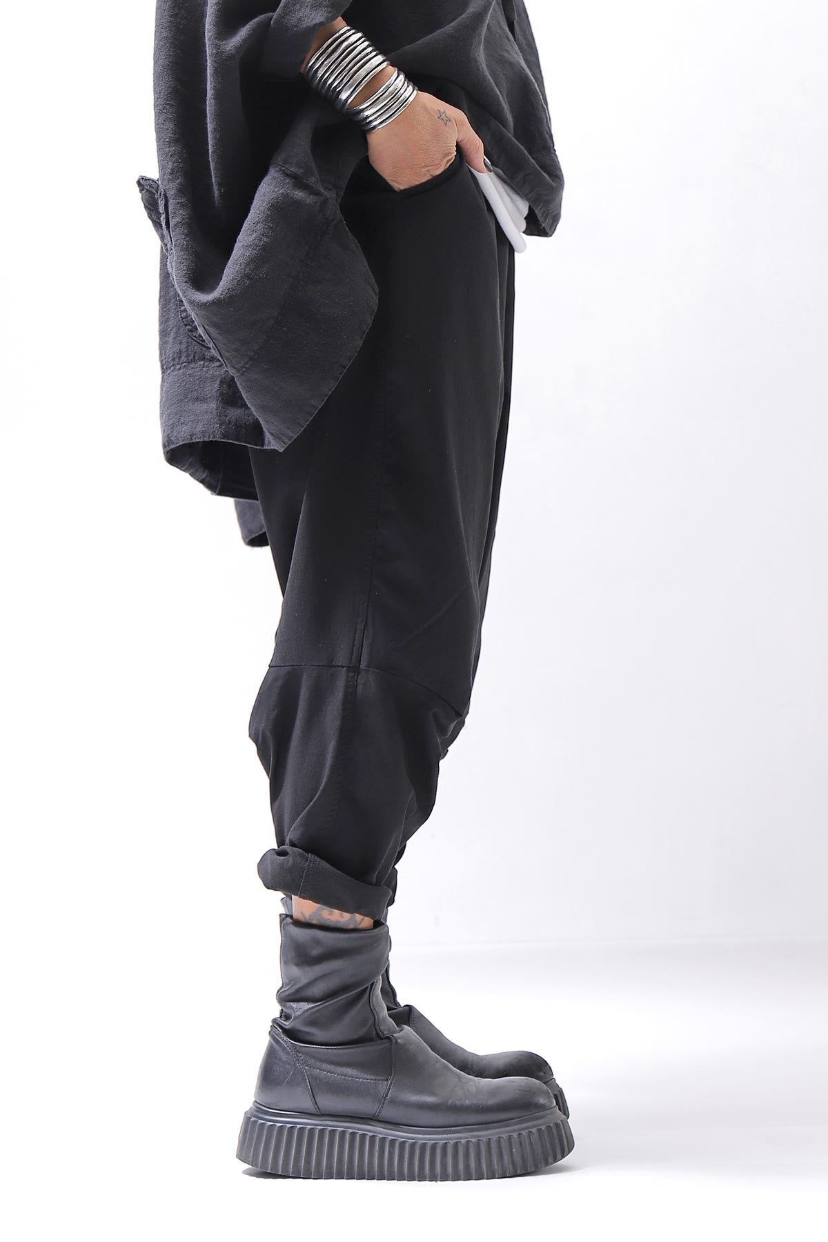 【RUNDHOLZ】 UNISEX STRETCH PANTS 339 0131_BLACK