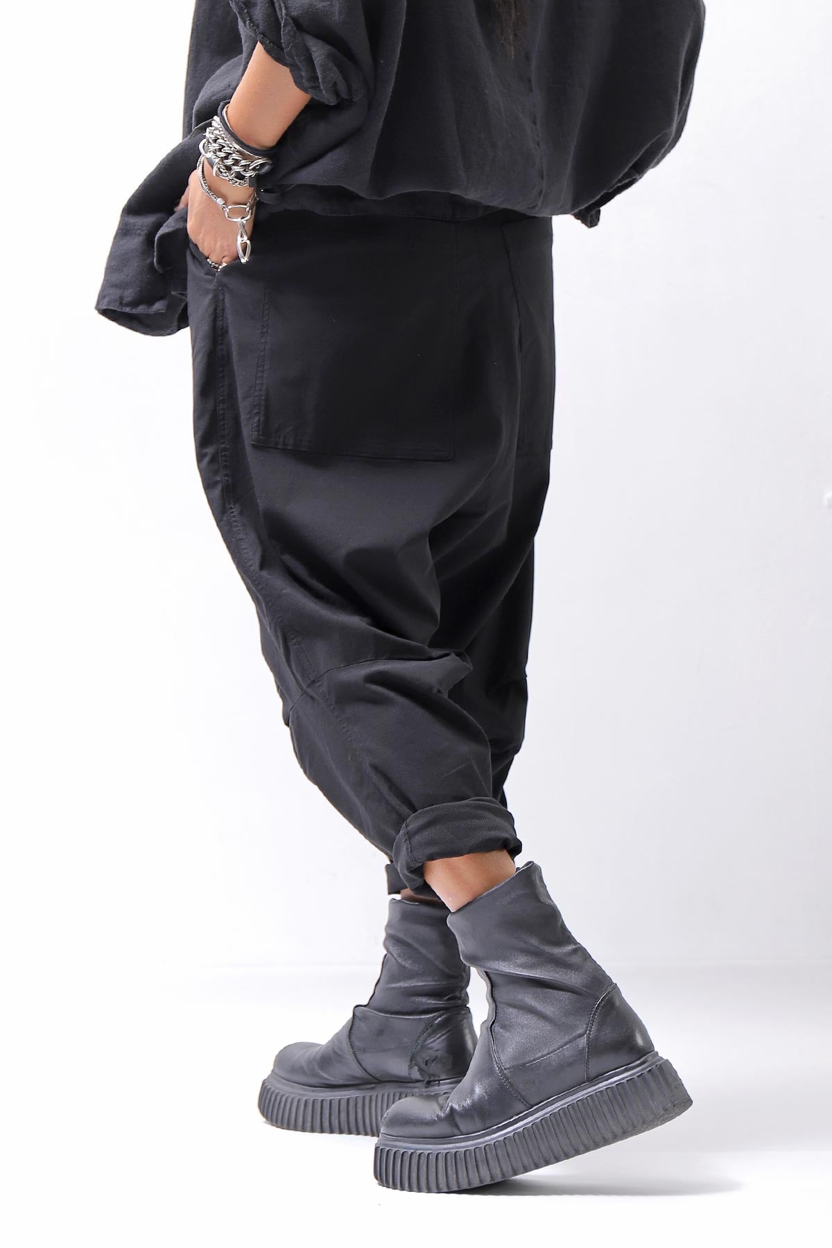 【RUNDHOLZ】 UNISEX STRETCH PANTS 339 0131_BLACK