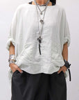 【RUNDHOLZ】 COTTON MESH KNIT TOPS _BLACK