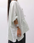 【RUNDHOLZ】 UNISEX OVERSIZED LINEN TOPS _SALINA