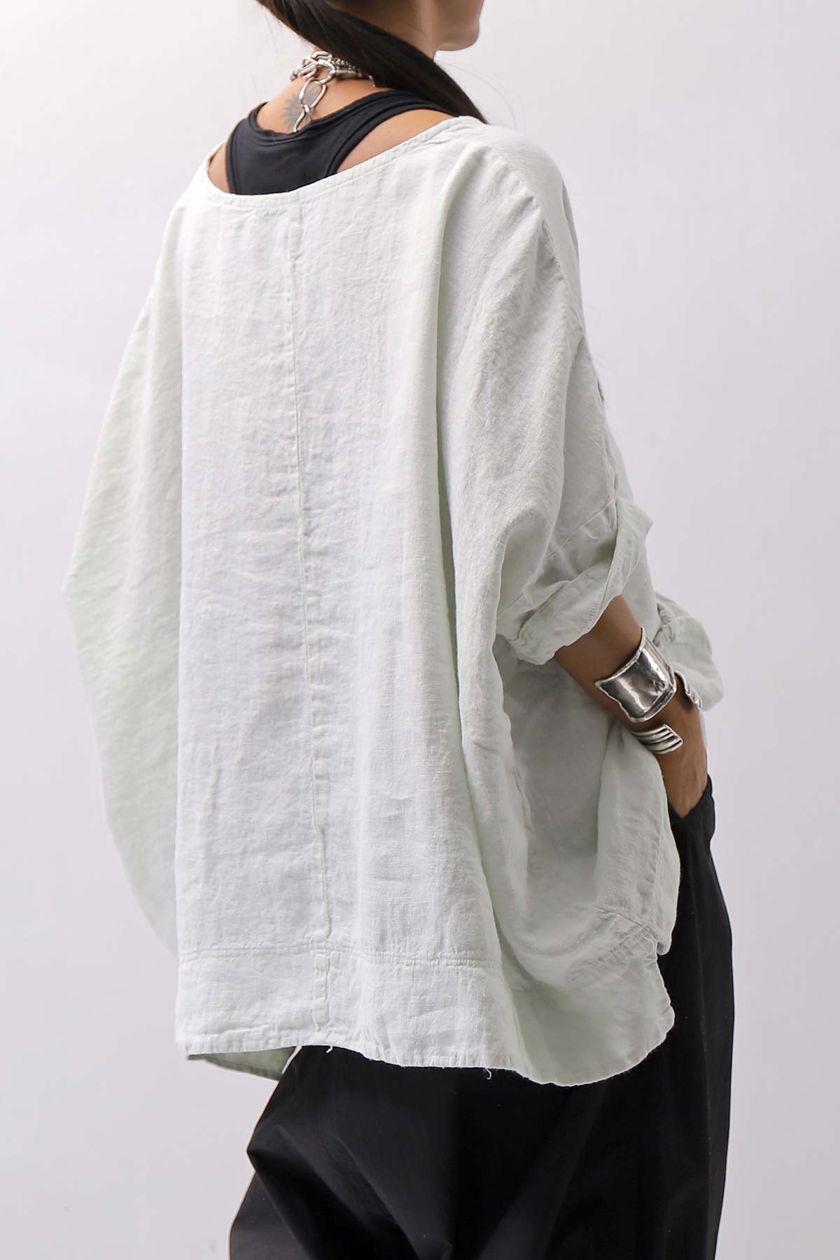【RUNDHOLZ】 UNISEX OVERSIZED LINEN TOPS _SALINA