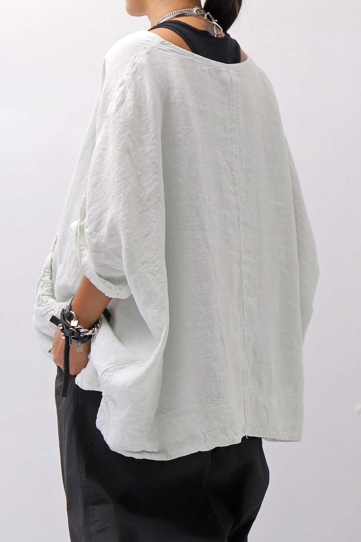 【RUNDHOLZ】 COTTON MESH KNIT TOPS _BLACK