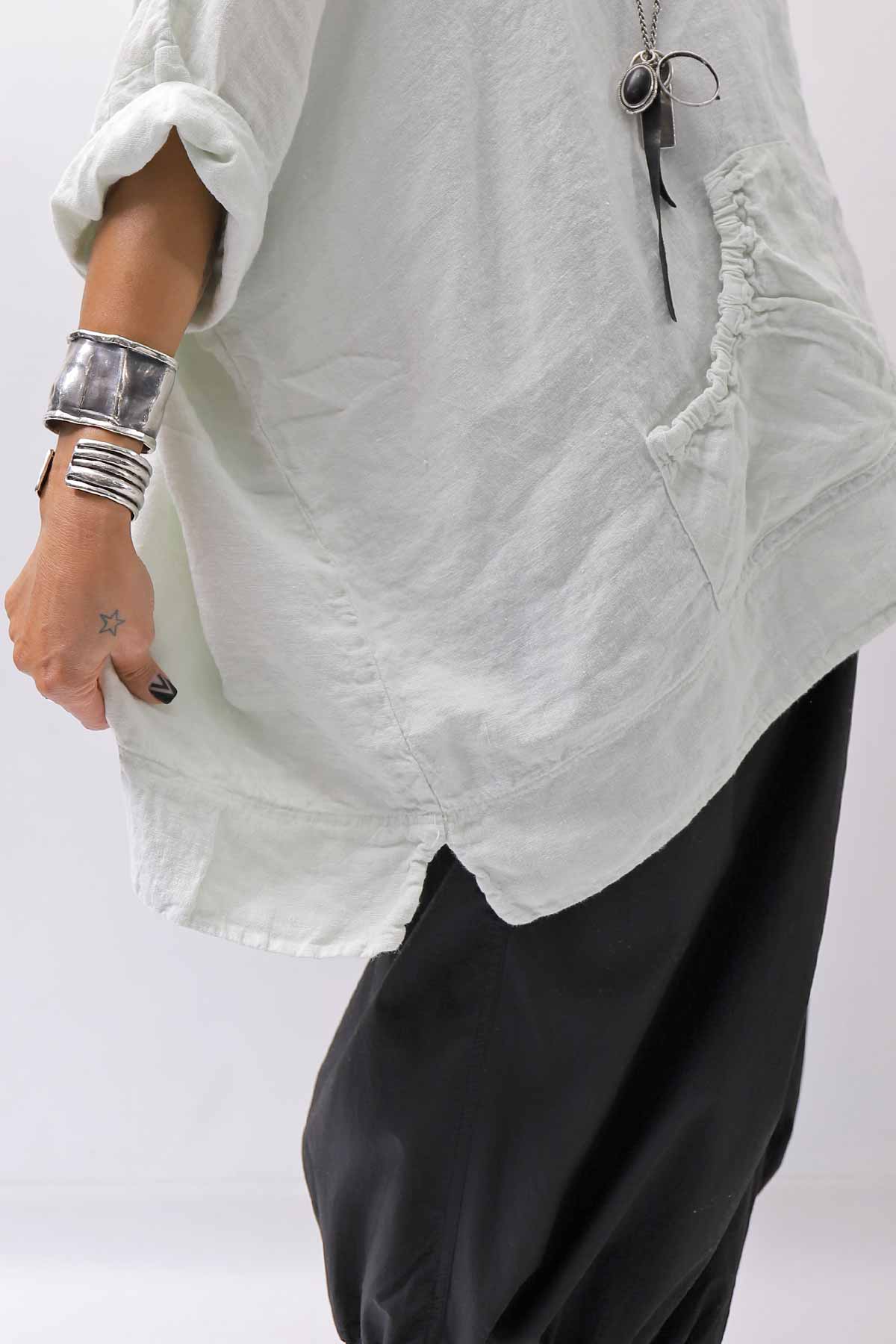 【RUNDHOLZ】 COTTON MESH KNIT TOPS _BLACK