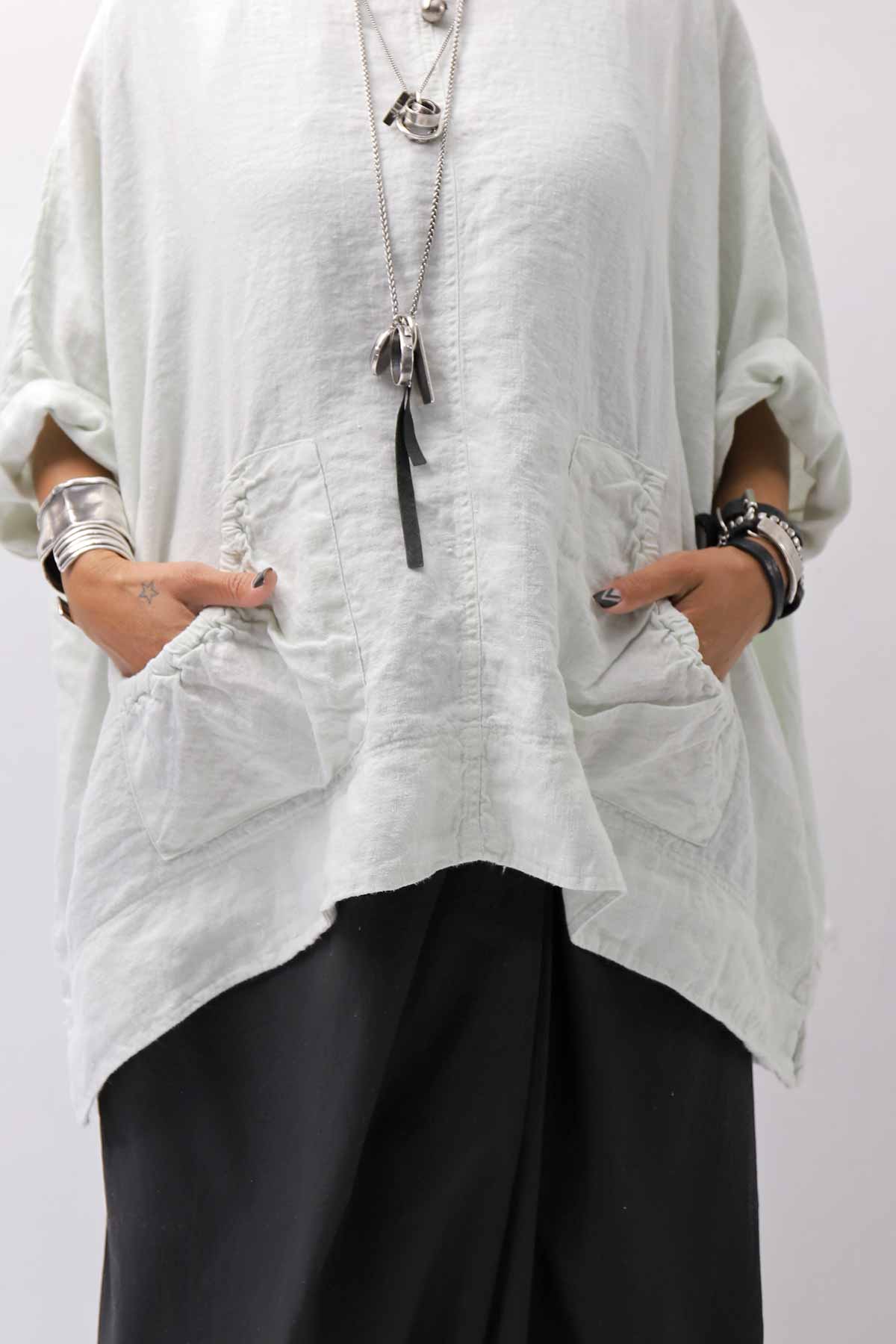 【RUNDHOLZ】 UNISEX OVERSIZED LINEN TOPS _SALINA