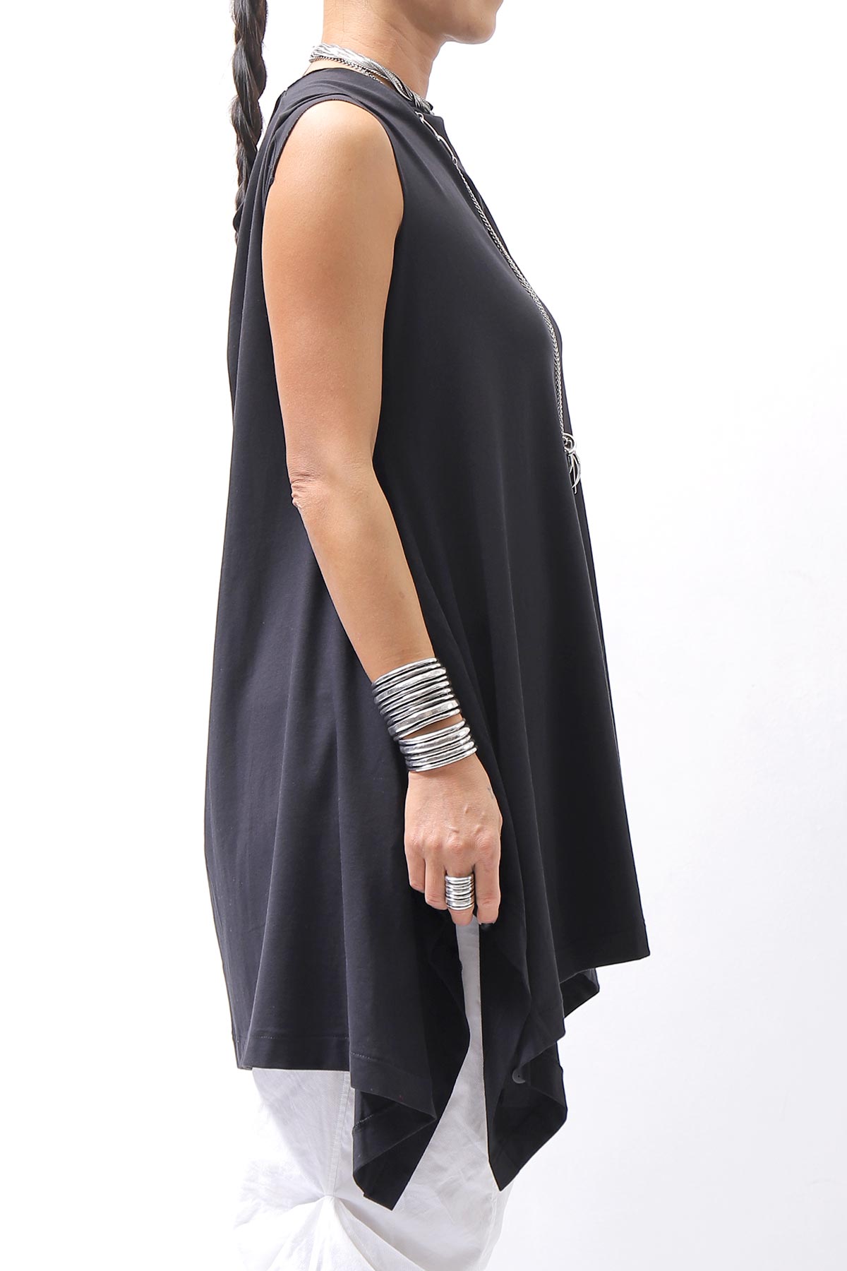 【PLÜ】 STRECTCH COTTON USUFUL TOP 5068_BLACK