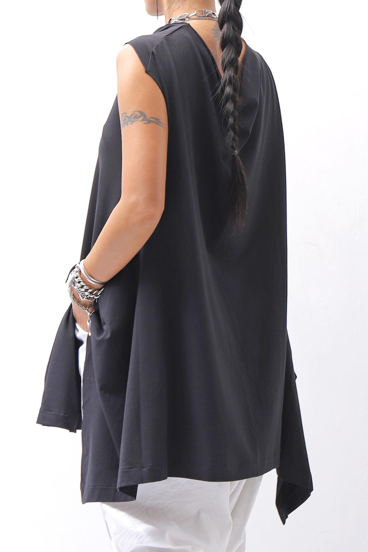 【PLÜ】 STRECTCH COTTON USUFUL TOP 5068_BLACK
