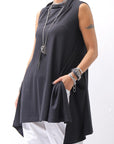 【PLÜ】 STRECTCH COTTON USUFUL TOP 5068_BLACK