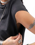 【PLÜ】 STRECTCH COTTON USUFUL TOP 5068_BLACK