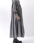 【RUNDHOLZ】 LIGHT COTTON SHIRT CARDIGAN DRESS 332 0912_BLACK WASH(GREY)