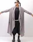 【NOSTRASANTISSIMA】 ASYMMETRY BACK CROSS CARDIGAN TS24_FUJI GREY