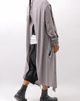 【NOSTRASANTISSIMA】 ASYMMETRY BACK CROSS CARDIGAN TS24_FUJI GREY