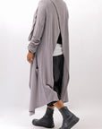 【NOSTRASANTISSIMA】 ASYMMETRY BACK CROSS CARDIGAN TS24_FUJI GREY