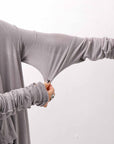 【NOSTRASANTISSIMA】 ASYMMETRY BACK CROSS CARDIGAN TS24_FUJI GREY