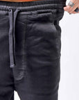 【thom/krom】 UNISEX SIDE COATING EASY DENIM PANTS MT87_BLACK COATED
