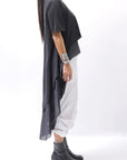 【studio b3】 COTTON LAYERED BACK LONG TOP MPB1822_BLACK