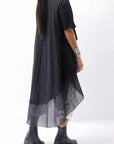 【studio b3】 COTTON LAYERED BACK LONG TOP MPB1822_BLACK