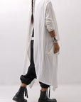 【NOSTRASANTISSIMA】 ASYMMETRY BACK CROSS CARDIGAN TS24_WHITE