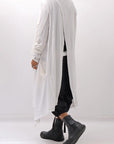 【NOSTRASANTISSIMA】 ASYMMETRY BACK CROSS CARDIGAN TS24_WHITE