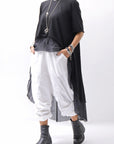 【studio b3】 COTTON LAYERED BACK LONG TOP MPB1822_BLACK