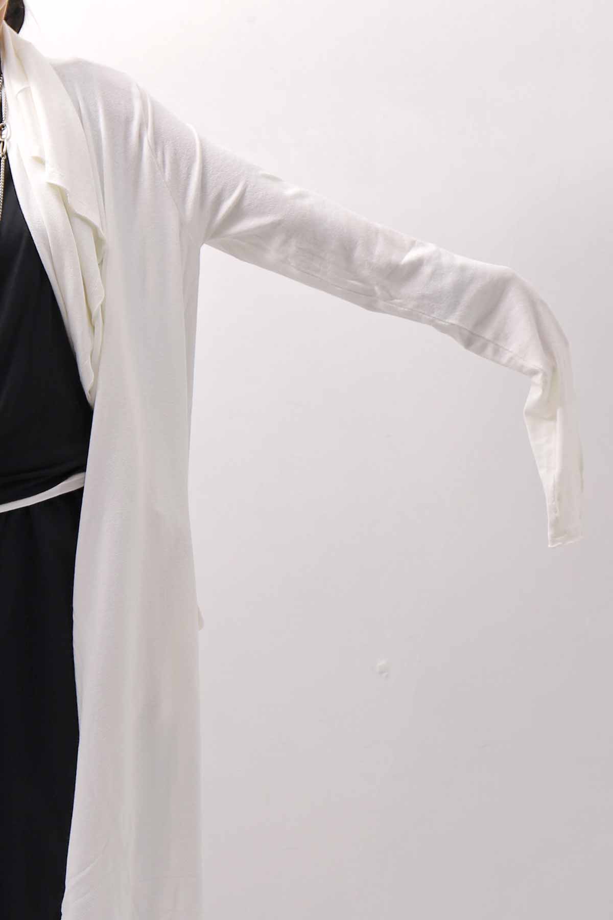 【NOSTRASANTISSIMA】 ASYMMETRY BACK CROSS CARDIGAN TS24_WHITE