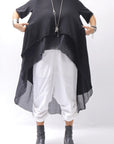 【studio b3】 COTTON LAYERED BACK LONG TOP MPB1822_BLACK