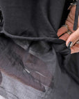 【studio b3】 COTTON LAYERED BACK LONG TOP MPB1822_BLACK