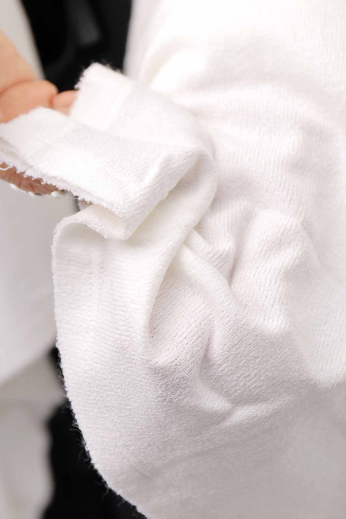 【NOSTRASANTISSIMA】 ASYMMETRY BACK CROSS CARDIGAN TS24_WHITE