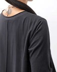 【studio b3】 COTTON LAYERED BACK LONG TOP MPB1822_BLACK