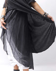 【studio b3】 COTTON LAYERED BACK LONG TOP MPB1822_BLACK