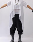 【studio b3】 COTTON LAYERED BACK LONG TOP MPB1822_WHITE