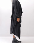 【NOSTRASANTISSIMA】 ASYMMETRY BACK CROSS CARDIGAN TS24_BLACK