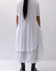 【studio b3】 COTTON LAYERED BACK LONG TOP MPB1822_WHITE