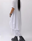 【studio b3】 COTTON LAYERED BACK LONG TOP MPB1822_WHITE