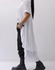 【studio b3】 COTTON LAYERED BACK LONG TOP MPB1822_WHITE