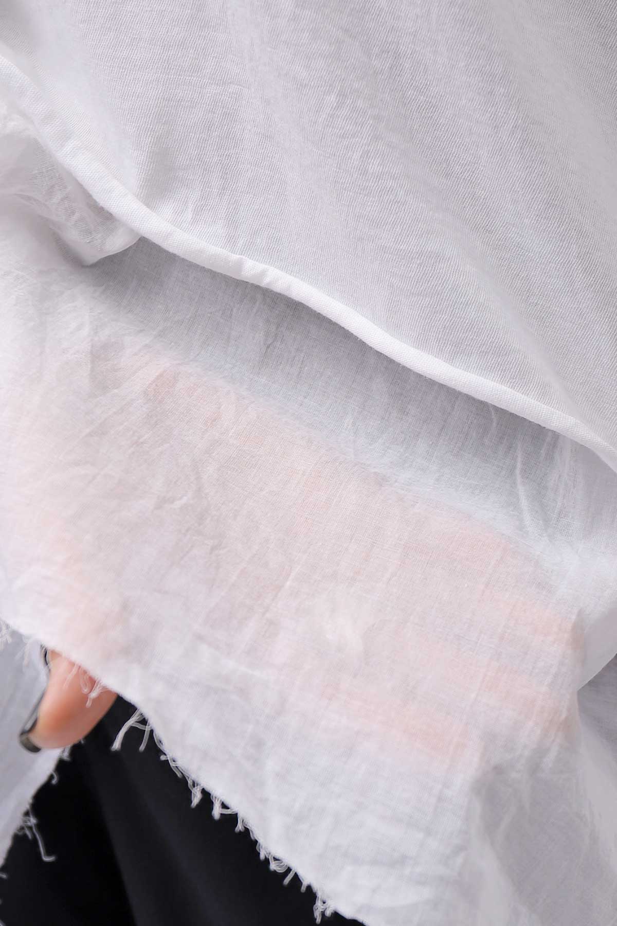 【studio b3】 COTTON LAYERED BACK LONG TOP MPB1822_WHITE