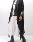 【NOSTRASANTISSIMA】 ASYMMETRY BACK CROSS CARDIGAN TS24_BLACK