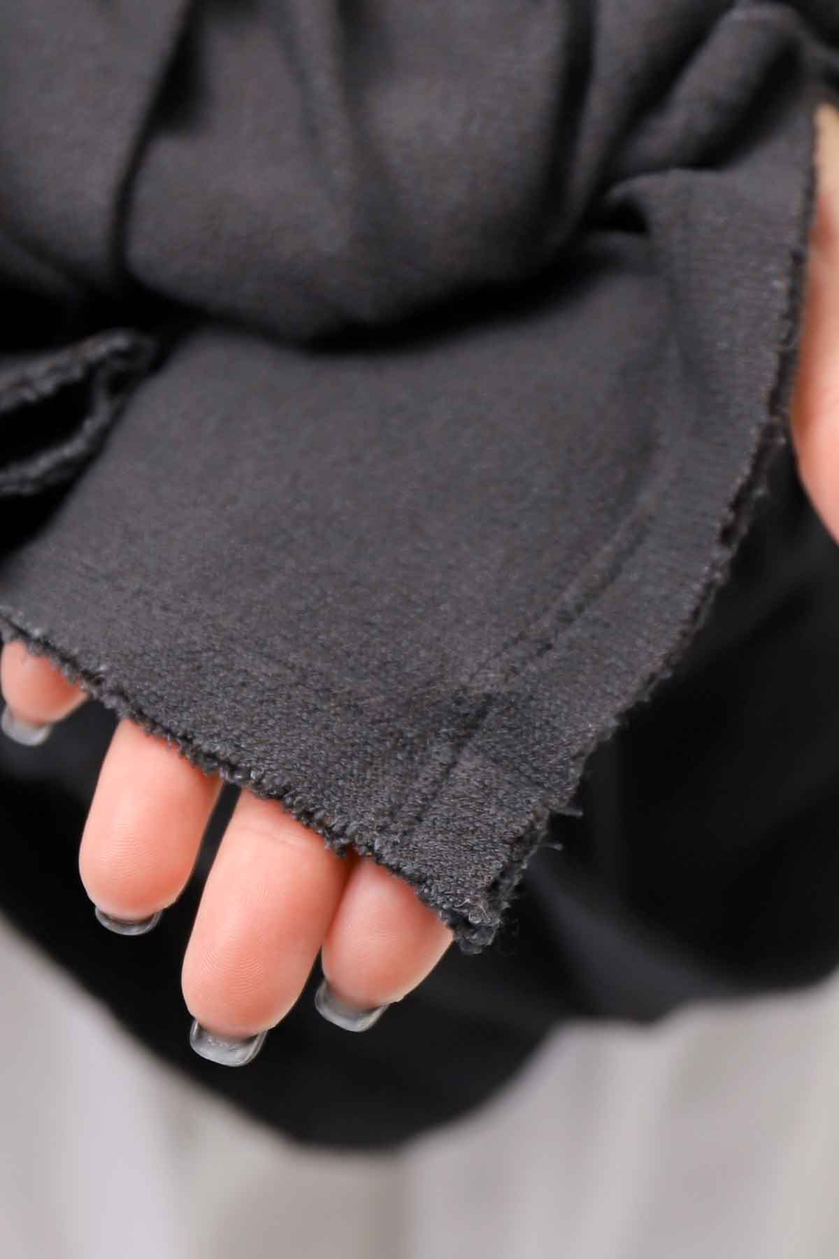 【NOSTRASANTISSIMA】 ASYMMETRY BACK CROSS CARDIGAN TS24_BLACK