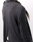 【NOSTRASANTISSIMA】 ASYMMETRY BACK CROSS CARDIGAN TS24_BLACK