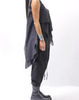 【studio b3】 HAND-MADE MIXED COTTON TOP MPB1881_BLACK