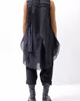 【studio b3】 HAND-MADE MIXED COTTON TOP MPB1881_BLACK